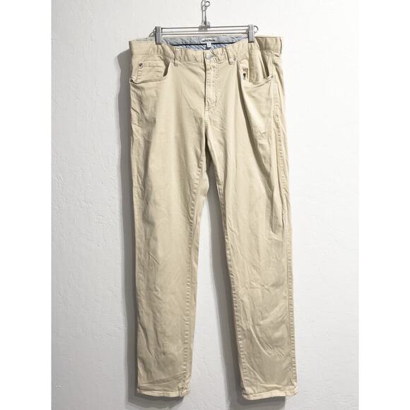 Peter Millar Pants 35 Beige Tan Slacks Trousers Signature Office Preppy Classic - Picture 1 of 8